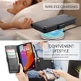 thumbnail image 3 of for iPhone 15 Pro Max Case, [RFID Blocking] PU Leather Wallet Flip Folio Case with Card Holder Kickstand Shockproof Phone Cover for iPhone 15 Pro Max (6.7 inch), Black, 3 of 18