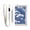 Blue White Wave, variant on Nylon Trifold Card Wallet with ID Window Zipper Pocket for Men Women Teen Mountains Trees Flowers Birds