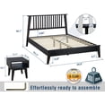 thumbnail image 2 of Acacia Kaylin Solid wood bed frame & Nightstand - Queen - Black Ristretto, 2 of 4