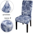 thumbnail image 3 of Chair Cover Set of 6 Abstract Indigo Tie Dyed Textured Background Kitchen Slipcover Chairs Covers Elastic Chair Cover for Living Room, Restaurant, Wedding, 3 of 4