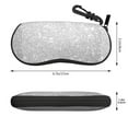 thumbnail image 2 of Honeii Silver Glitter Print Neoprene Glasses Case,Spacious for Sunglasses and Eyeglasses,Zipper Eyeglass Case With Belt Clip, 2 of 6