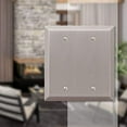 thumbnail image 4 of Amerelle 163BBBN Century Wallplate, 2 Blank, Steel, Brushed Nickel, 1-Pack, 4 of 5
