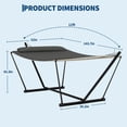 thumbnail image 2 of Memoryfield 2 Person Portable Double Hammock with Pillow and Adjustable Steel Stand, Outdoor Hammock for Patio, Garden, Beach, Backyard, Gray, 2 of 7
