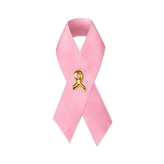 Satin Breast Cancer Awareness Ribbon Pins