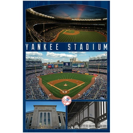 New York Yankees Stadium Aerial MLB Baseball Sports Poster (Best Major League Baseball Stadiums)