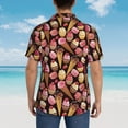 thumbnail image 6 of Balery Ice Cream Cake Print Men's Hawaiian Shirts Short Sleeve Beach Shirt Relaxed Fit Vacation Button Down Shirts-Medium, 6 of 9