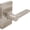 Satin Nickel, variant on Stone Harbor Hardware Vienna Door Lever with Rectangular Rosette, Privacy (Bed/Bath) Function, Matte Black