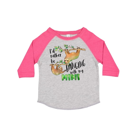 Inktastic Id Rather Be Hanging with My Mimi Cute Sloths Boys or Girls Toddler T-Shirt