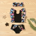 thumbnail image 1 of LSLJS Toddler Baby Girls Floral Swimwear Ruffle Swimsuit Bathing Suit Beach Wear Set, Baby Swimwear, 1 of 9