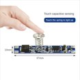 thumbnail image 4 of 10X 5V-24V 8A Gradateur de Lumière DEL Intelligent Intelligent, Module de Capteur Capacitif à Gradation PCBALED, Commande de Gradation, Interrupteur Tactile, 10 x Module de Capteur, Bleu, 4 of 6