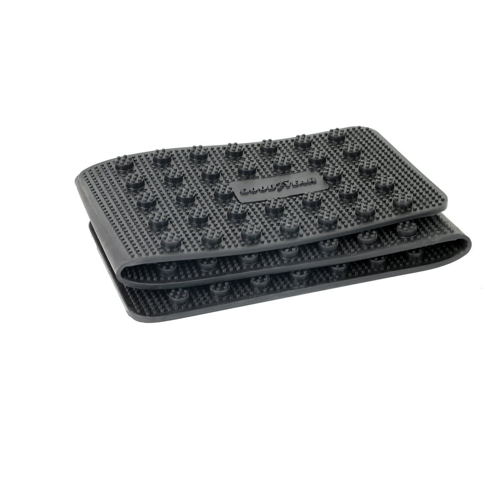Goodyear Winter Auto Emergency Traction Mats Reusable Durable Heavy Duty Rubber