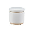 thumbnail image 3 of Linon Primrose Storage Ottoman Stool, Natural Finish with White Faux Leather, 3 of 8