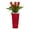 Red, variant on Nearly Natural 26" Plastic and Polyester Triple Bromeliad Artificial Plant in Red Planter, Red