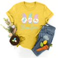 thumbnail image 4 of Blusa informal de manga corta con cuello redondo y estampado de Pascua para mujer Pompotops  hfajkhk127932, 4 of 5