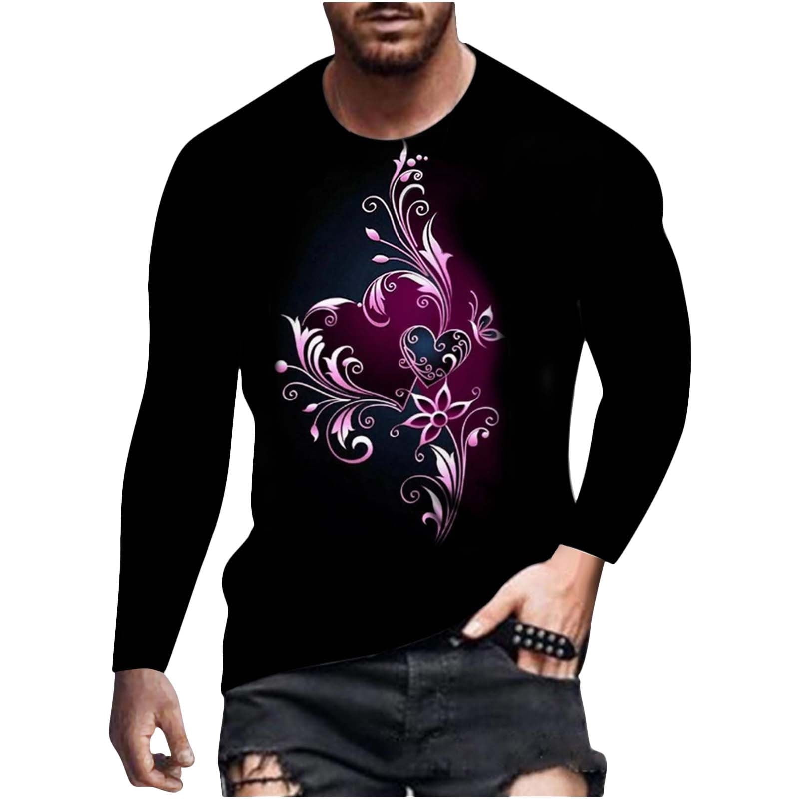 LYXSSBYX Mens Shirts Long Sleeve T Shirts Men's Unisex Daily T Shirt 3D ...
