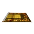 thumbnail image 2 of Ahgly Company Machine Washable Indoor Rectangle Abstract Yellow Contemporary Area Rugs, 7' x 9', 2 of 4