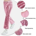 thumbnail image 4 of LOLANTA Girls Sequin Flare Pants Sparkle Bell Bottoms Kids Elastic Waist Glitter Disco Dance Trousers, 4 of 8
