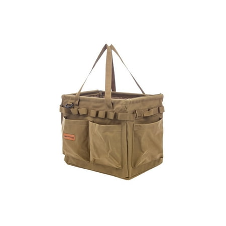 

Avamo Men Tote Handbag Top Handle Tool Bag Large Capacity Camping Storage Oxford Toolbox Outdoor Khaki