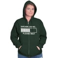 thumbnail image 3 of Sarcasm Loading Please Wait Zip Up Hoodie Men's Women's Brisco Brands 2X, 3 of 6
