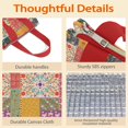 thumbnail image 4 of Pioneer Flower Floral Print Pattern Insulated Lunch Bag for Women & Adults,Large Portable Soft Cooler Lunch Bag,Thermal Food Storage Tote with Pearl Cotton,8.66L,8.75x5.75x9.5 Inch, 4 of 6