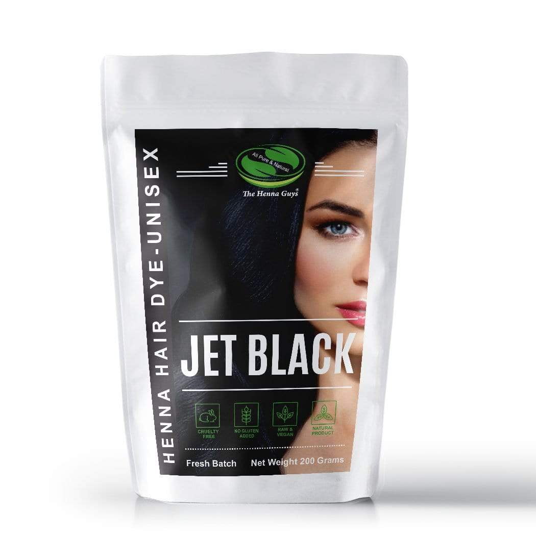 Jet Black Henna Hair Dye 