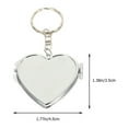 thumbnail image 2 of PENGXIANG 4Pcs Mini Heart Mirror Keyring Folding Metal Mirror Key Chain Pendant Ornament, 2 of 6