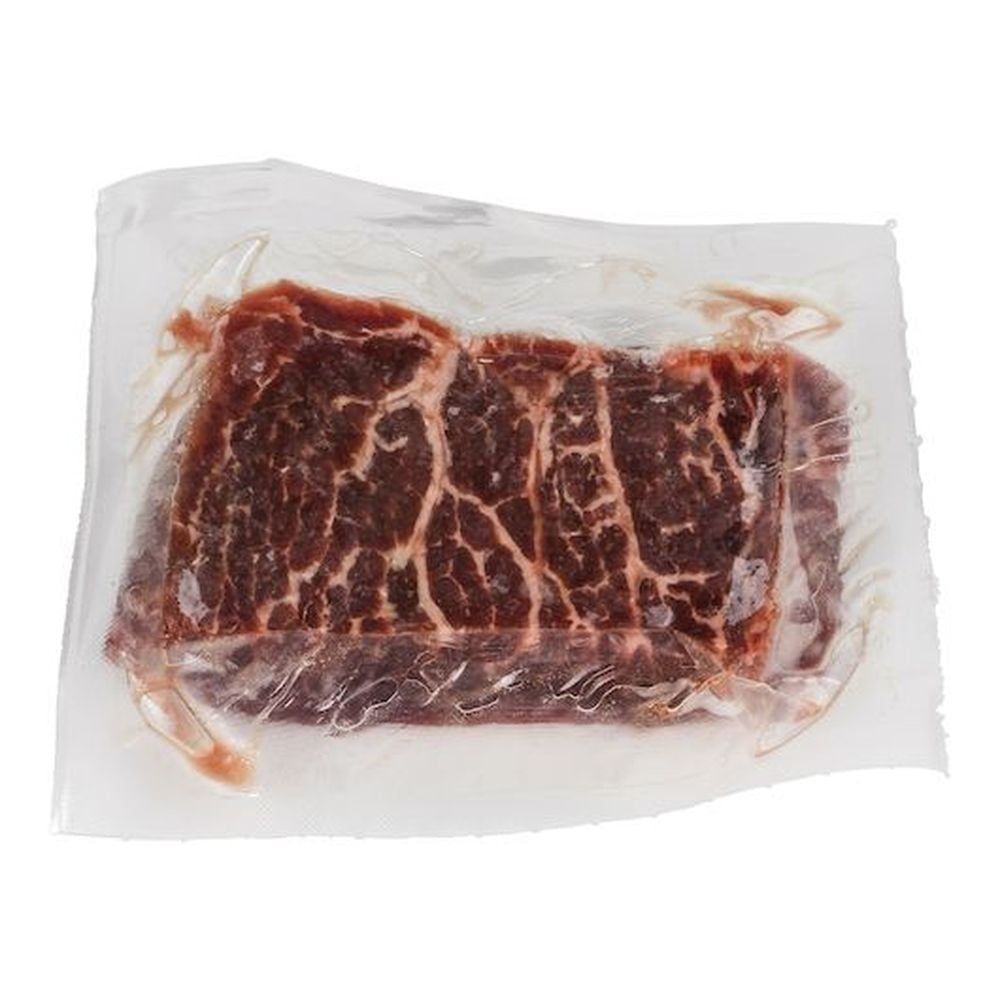 Double Red Provisions 6 Ounce Seasoned Flat Iron Steak Choice, 4.5 Pound -- 6 per case.