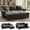 Gray, variant on Hombryzy 61” Sectional Sleeper Sofa Bed, Pull Out Loveseat Couch For Small Space, Sand Brown