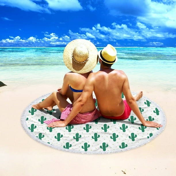 Oversized round beach towel sale