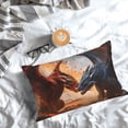 thumbnail image 5 of Fuzoiu Lava Dragon Print Pillow Case with Hidden Zipper,Pillow Covers,Soft and Comfortable Pillowcase-20"x30", 5 of 6