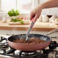 thumbnail image 2 of Handy Housewares 10-Inch Soft Grip Handle Meat Chopper / Food Masher, Pastel Red, 2 of 4