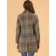 thumbnail image 5 of INSPIRE CHIC Gabardina larga de lana con cuello de solapa elegante de invierno para mujer Café L, 5 of 6