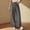 *Gray, variant on Women's Linen Elastic Waist Pant with Drawstring And Pockets,Casual Loose Wide Leg Pant Sky Blue,Womens Plus XL