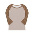thumbnail image 4 of YunPes Girls Baseball Raglan T-Shirt 3/4 Sleeve Soft Tee Classic Casual Top Crewneck Color Block Cute Spring Summer Blouses Tops, 4 of 5