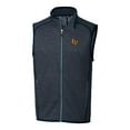 thumbnail image 2 of Men's Cutter & Buck Heather Navy Las Vegas Aviators Mainsail Sweater-Knit Full-Zip Vest, 2 of 3