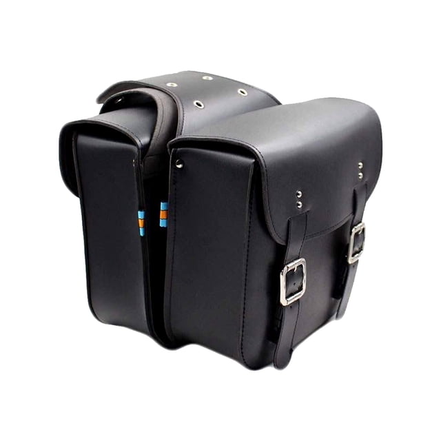 Sidaley Alforja para motocicleta, resistente al desgaste, de viaje, de gran capacidad, portátil, impermeable, para cola de motocicleta, fácil Accesorios para motos 13 negro