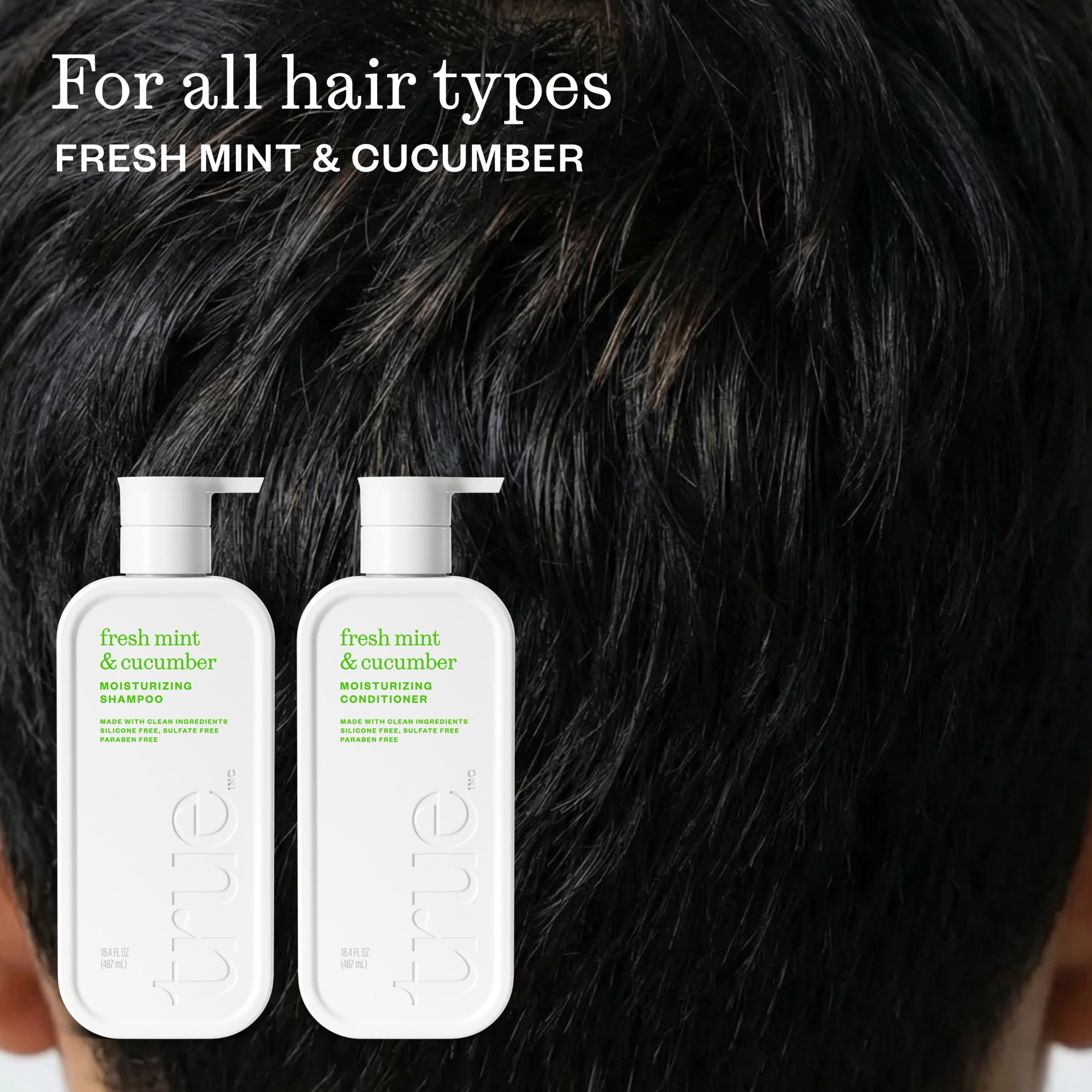 True Fresh Mint & Cucumber Moisturizing Conditioner - Moisturizing and Hydrating Formula for Women & Men, 16.4 fl oz