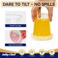thumbnail image 4 of 100 Pack 12 oz Clear Plastic Cups with Lids and Straws, Disposable Iced Coffee Cups with Lids for Smoothies, Milkshakes, Cold Drinks, Includes Paper Lid Liners, 4 of 4