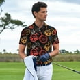 thumbnail image 3 of Balery Compass And Mountains In Bicycle Wheels1 Camisa Polo de Hombre con Estampado, de Manga Corta y Tejido Medio, Camisa Tipo Golf Polo-4X-Large, 3 of 6