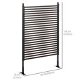thumbnail image 3 of Outsunny Picket Metal Garden Fence 5 ft Outdoor Fencing with Feet, Brown, 3 of 9