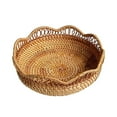 thumbnail image 1 of Bandeja de mimbre, cesta tejida para servir, cuenco tejido a mano, cuenco de almacenamiento de mimbre, cesta de frutas para desayuno, merienda, pan, S, 1 of 8
