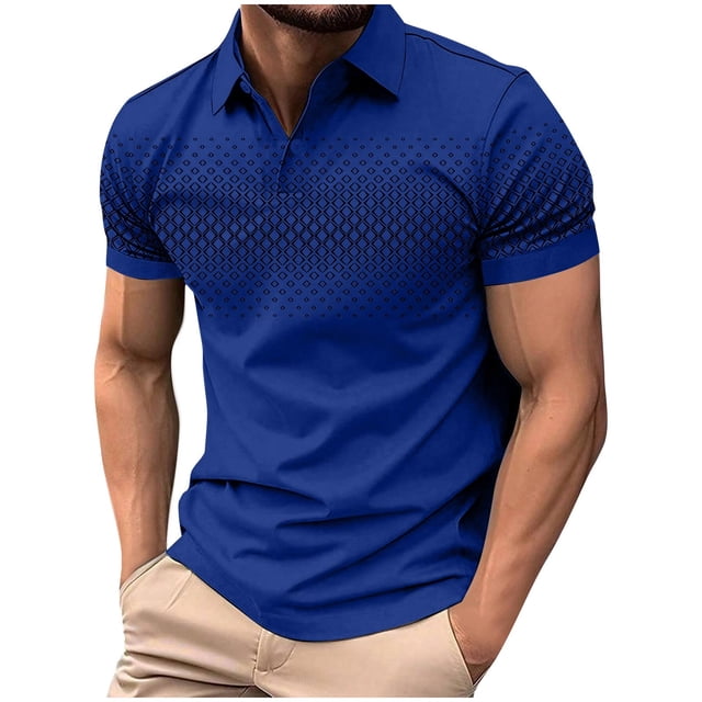 Camisas de Manga Larga para Hombres Suéter Cremallera Impresión Solapa Cuello, Blusa Casual para el Invierno