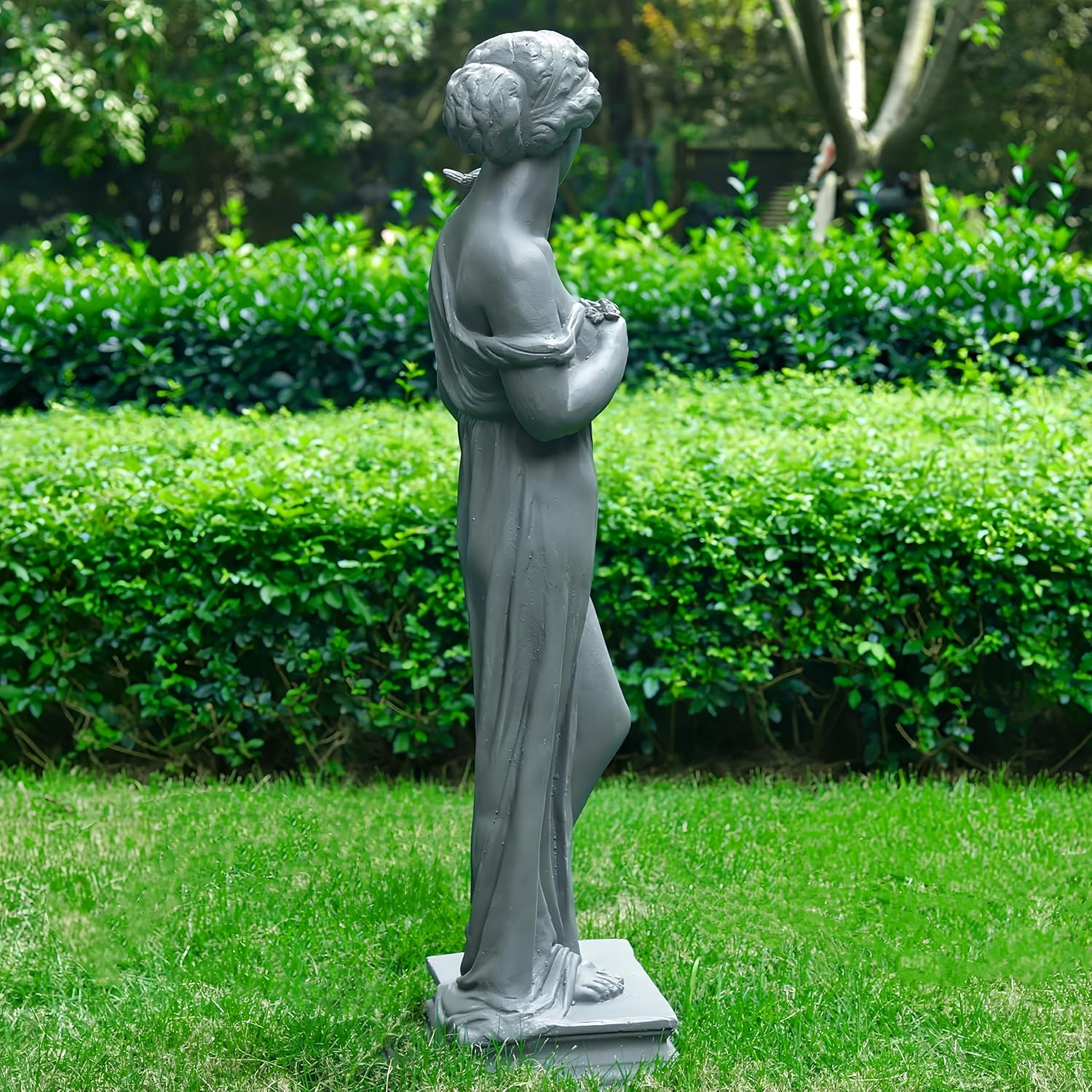 Garden Statue Greek Goddess Statue for Altar Nymph Sculpture Mythology Roman Style Outdoor Clearance Patio Yard Lawn Porch Decor Art MGO Gift 31" H