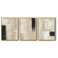 thumbnail image 4 of SHENIFY Abstract Wall Art Black Lines Shapes Abstract Illustrations Modern Minimalist Painting Decorative Artwork for Living Room Bedroom 11x14in3pcs Natural Framed, 4 of 5