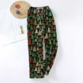 thumbnail image 4 of Enjoytime Christmas Pants for Women Trendy Printed Elastic Waist Casual Trousers Fashion Flannel Loose Lightweight Comfy Pants Multicolor M, 4 of 7
