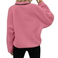 thumbnail image 6 of Zyloft Womens Jackets Trendy Women's European and American Solid Color Lamb Wool Jacket Long Sleeved Hooded Casual Jacket/jacket Pink M Black*Friday/Cyber*Monday Clearance, 6 of 8