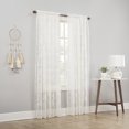 thumbnail image 3 of No. 918 Ariella Floral Lace Rod Pocket Curtain Panel, 58"x63", Ivory, 3 of 5