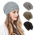 thumbnail image 3 of Gorro de hombre otoño e invierno Europa y Estados Unidos gorro de punto más gorro de terciopelo cálido con protección para los oídos gorro de lana, 3 of 5