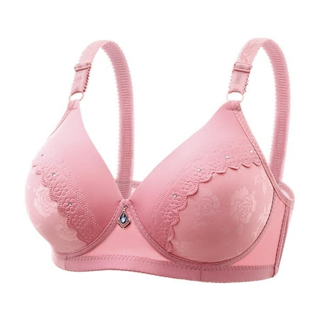 

Summer Savings Clearance 2023! KBODIU Everyday Bras for Women Plus Size Comfort Bras Women s Ultimate Lift Wirefree Bra Embroidered Glossy Breathable Bra Underwear No Rims Bras No Underwire Hot Pink