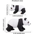 thumbnail image 3 of Juego de 3 piezas de figuras de panda sólidas, juego familiar de figuras de animales de la selva de plástico realistas de 2-4 pulgadas con pandas de bambú y bebé, adornos educativos para pasteles, 3 of 5